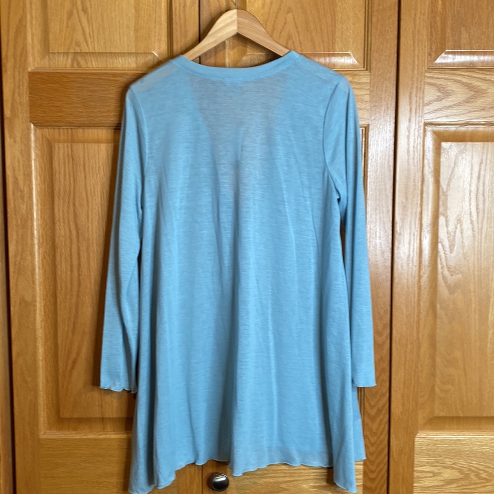J Jill Button front tunic top size medium New with tag blue/green - Picture 4 of 7